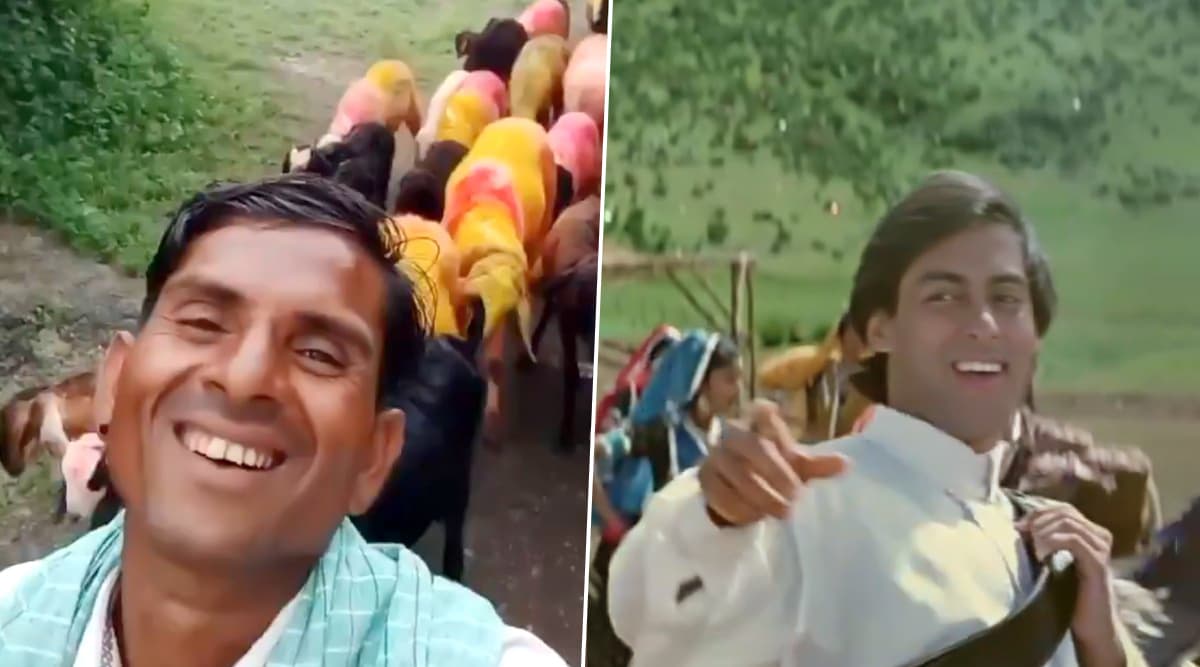 Salman Khan Or The Viral Shepherd? Who Smiled Better in This Viral TikTok Video Made On Hum Apke Hain Kaun's Famous Song Salman Khan Or The Viral Shepherd? Who Smiled Better in This Viral TikTok Video Made On Hum Apke Hain Kaun's Famous Song