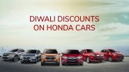 2019 Diwali Offers on Honda Cars: Get Up To 5 Lakh Discounts on Honda City, Amaze, WR-V & CR-V