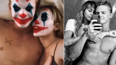 Miley Cyrus and Cody Simpson Prepare for Halloween With Joker Filter, Cuddle and Touch Tongues in a PDA Filled Video 