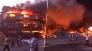 Gujarat Fire: Massive Blaze Engulfs Plastic Factory in Kutch, Goods Worth Crores of Rupees Damaged