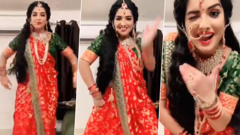 Bhojpuri Actress Aamrapali Dubey Takes Up #TheBalaChallenge in a Traditionally Decked Up Avatar and Aces It (Watch Video)
