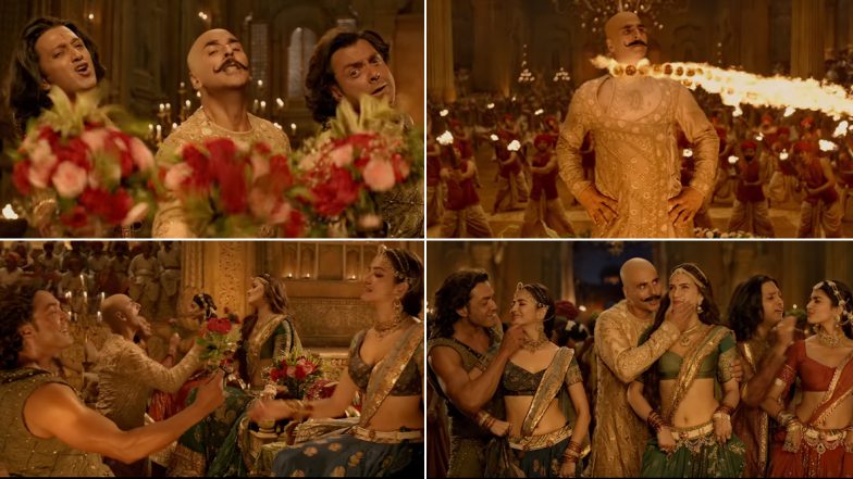 Chammo Song from Housefull 4: Akshay Kumar, Kriti Sanon, Riteish-Pooja and Bobby-Kriti Flirt With Each Other in This 1419 Era Track (Watch Video)