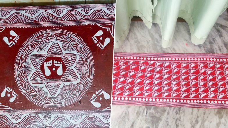 Aipan Designs for Kali Puja 2019: Decorate Your House with This Form of Art from Uttarakhand This Diwali (Watch Video)