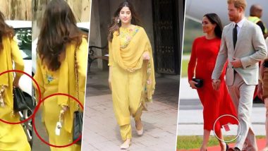 Janhvi Kapoor Had a Meghan Markle Moment! Dhadak Actress' Duppata had its Price Tag On (View Pics)