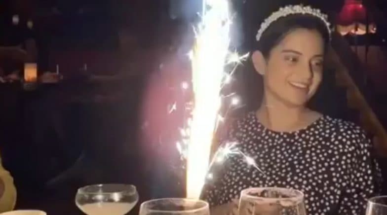 Kangana Ranaut Enjoys Diwali Celebrations with ‘Thalaivi’ Team in Los Angeles (Watch Video)