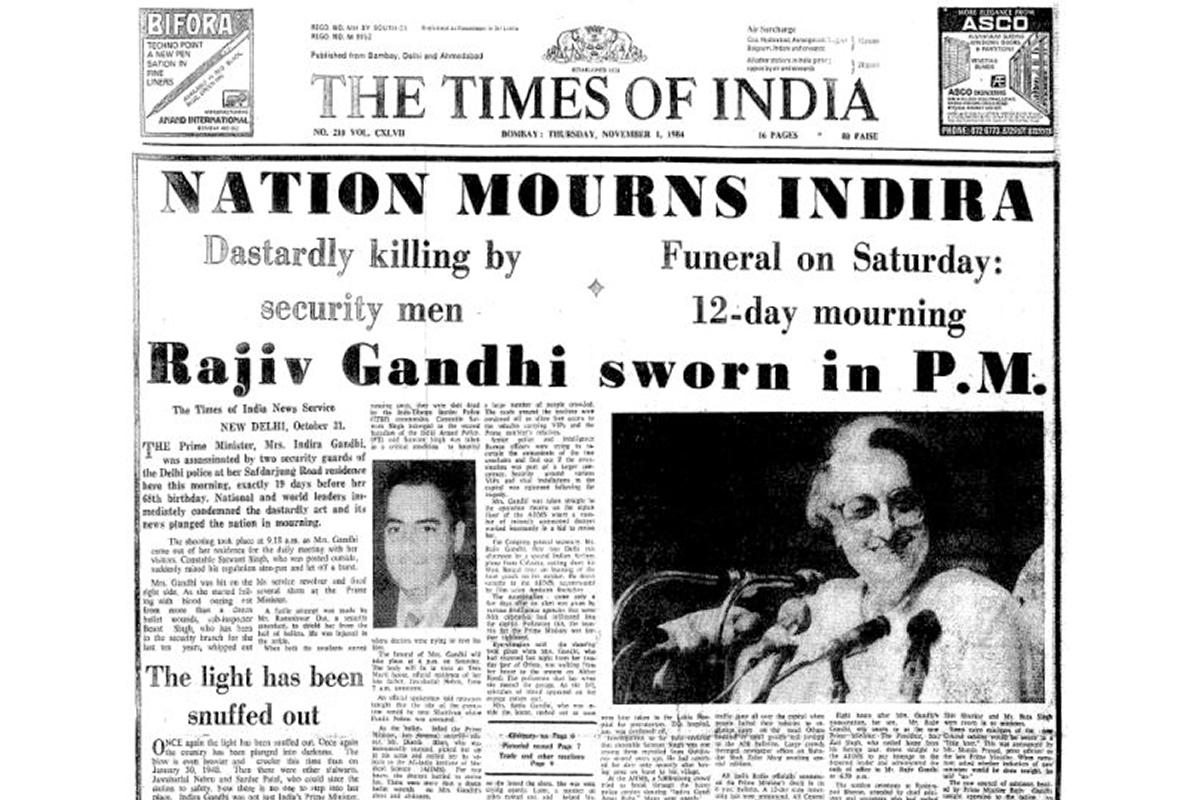 Indira Gandhi Assassination: How National & International Media Covered ...