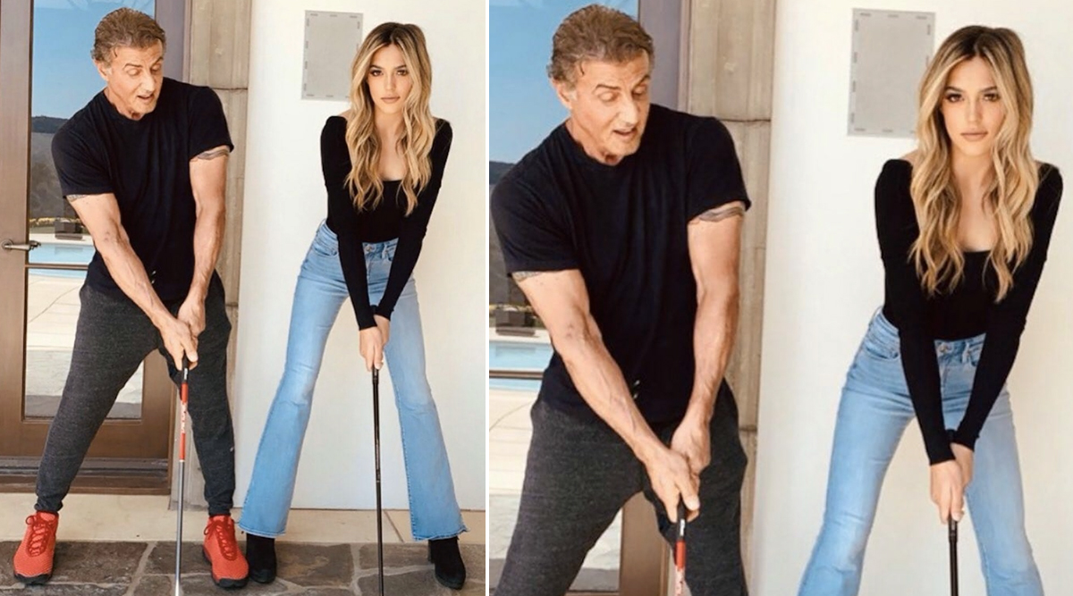 Sylvester Stallone Poses with His 'Loving' Daughters,' Jokes He Wants Them  to 'Stop Growing