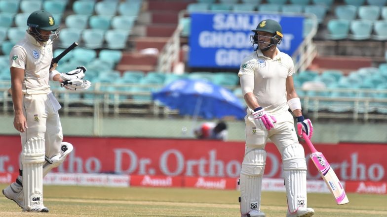India vs South Africa 2nd Test 2019: Faf Du Plessis Leads Protea’s Resilience with a Fighting Half-Century, Hosts Still Ahead by 418 Runs at Tea on Day 3