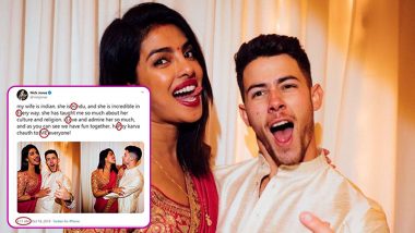 Karwa Chauth 2019: Priyanka Chopra and Nick Jonas’ Picture from Their Celebration Goes Viral and You’ll See Why