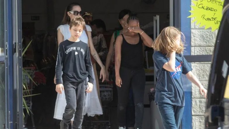 Angelina Jolie Shops with Kids at a Discount Store As She Takes a Day Off from Marvel’s ‘The Eternals’ Shoot