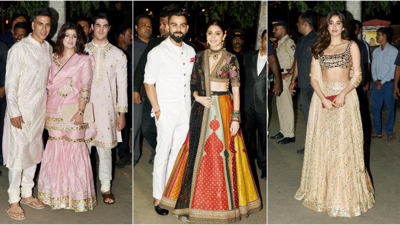 Diwali 2019: Akshay Kumar, Anushka Sharma, Virat Kohli, Janhvi Kapoor and Other Celebs Attend Amitabh Bachchan's Bash (View Pics)