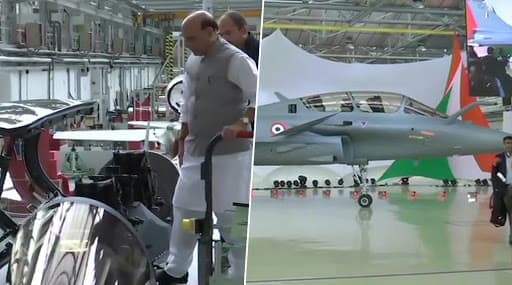 First Rafale Jet Handed Over to India; Defence Minister Rajnath Singh to Take Sortie