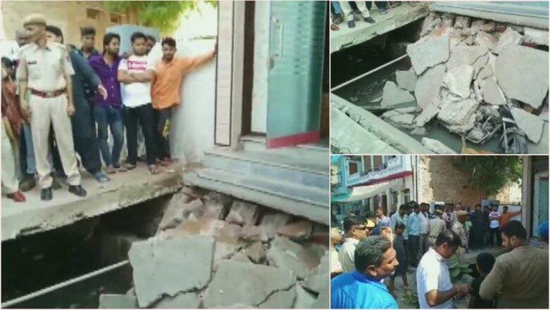 Rajasthan: Portion of Footpath Built Over Drain Collapses in Sirohi District