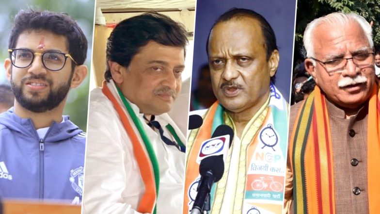 Aaditya Thackeray, Ashok Chavan, Ajit Pawar, Manohar Lal Khattar, Randeep Singh Surjewala Among Leading Candidates in Maharashtra And Haryana Assembly Elections 2019