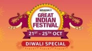 Amazon Great Indian Festival Sale 2019: Diwali Special Sale on Smartphones, TVs, Large Appliances, Electronics & Accessories Starting October 21