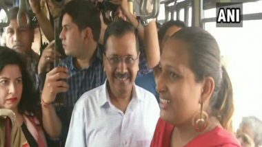 Arvind Kejriwal Boards Public Buses in New Delhi to Take Feedback on Delhi Free Bus Ride Scheme