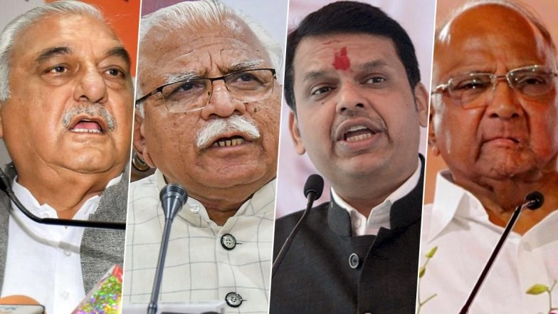 Assembly Elections 2019 Results: BJP Single Largest Party in Maharashtra, Congress Gains in Haryana as State Heads Towards Hung House