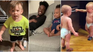 Baby's Cute Rant After Mom Forgets to Give Him Goodbye Kiss Goes Viral, Here's A Look At Other Funny Videos of Toddlers Talking Gibberish!