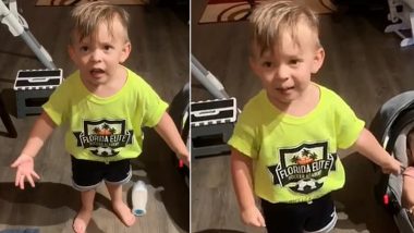 Baby Talking in Gibberish Complaining About His Mom Leaving For Work Without Giving Him Goodbye Kiss is Hilarious; Video Goes Viral