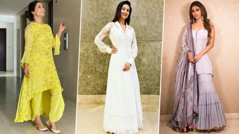 Bhai Dooj 2019 Outfit Ideas: Hina Khan, Mouni Roy, Divyanka Tripathi and Others Will Help You With Fashion for Bhaubeej