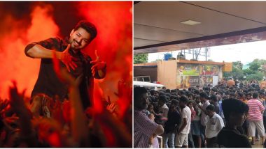 Bigil Advance Booking: Video of Crazy Fans Thronging Chennai Theatre to Book Tickets of Thalapathy Vijay Starrer Goes Viral