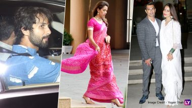 Shahid Kapoor-Mira Rajput, Bipasha Basu-Karan Singh Grover Get Snapped Decked Up All Traditional For Karwa Chauth 2019 (View Pics)