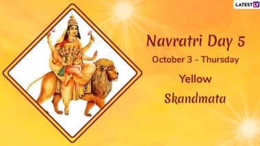 Navratri 2019 Day 5 Colour and Goddess: Worship Devi Skandamata, the Fifth Avatar of Maa Durga This Sharad Navaratri