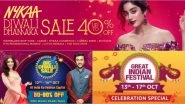 Diwali 2019 Sale and Offers: Online Discounts on Amazon Great Indian Festival, Nykaa, Flipkart, Bigbasket, Jabong and Myntra During October Festival