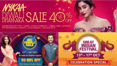 Diwali 2019 Sale and Offers: Online Discounts on Amazon Great Indian Festival, Nykaa, Flipkart, Bigbasket, Jabong and Myntra During October Festival