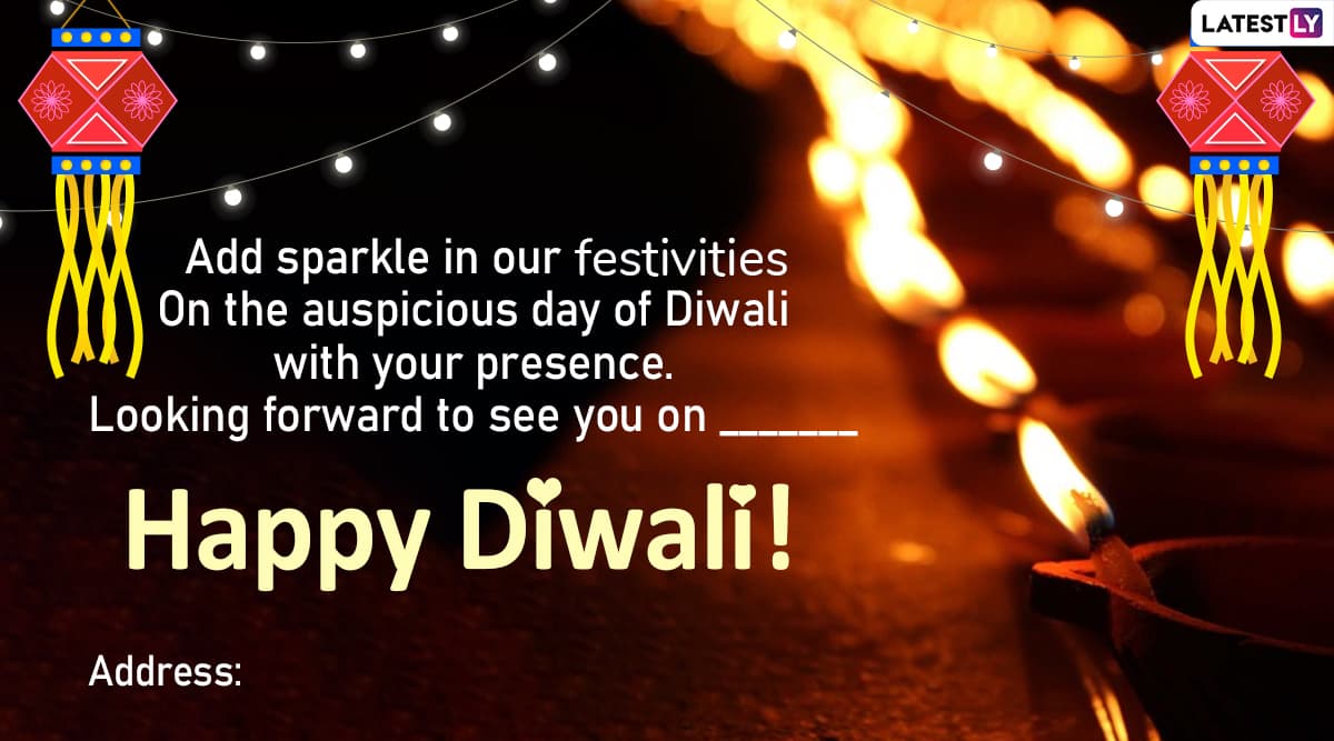 Happy Diwali Invitation Card