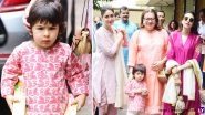Taimur Ali Khan Tags Along With Kareena Kapoor and Karisma Kapoor to Attend Diwali Puja! (View Pics)