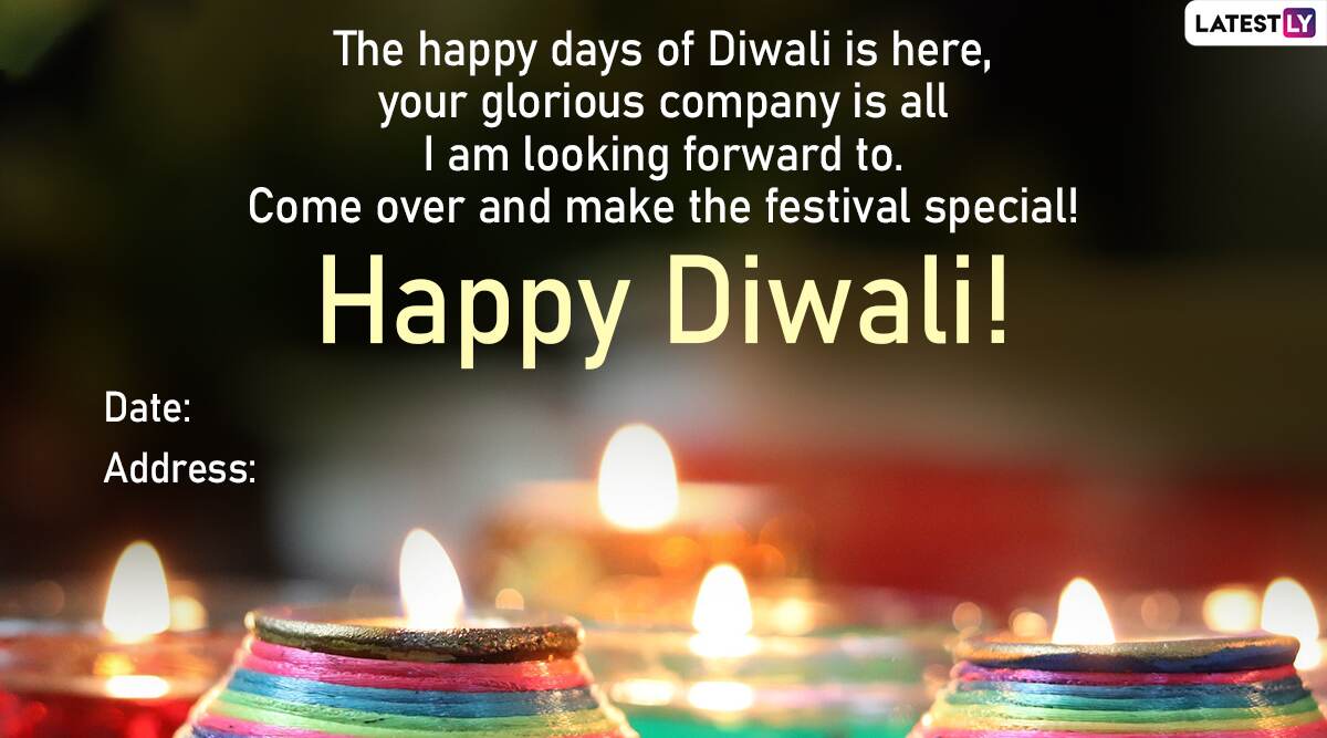 Diwali 2019 Party Invitation Card Format Messages Images To Send Your 