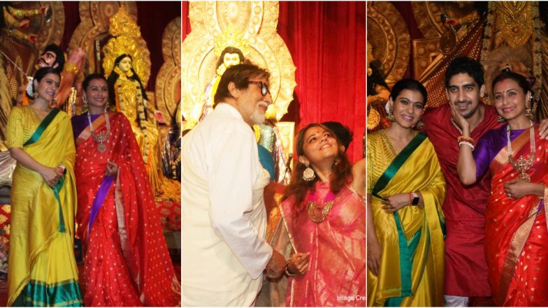 Durga Ashtami 2019 Photos: Rani Mukerji, Kajol, Amitabh Bachchan Celebrate Maha Ashtami at a Mumbai Pandal