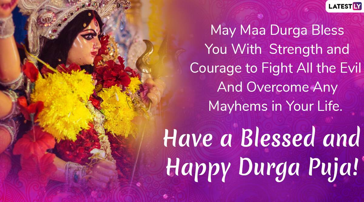 Durga Puja 2020 Wishes in English: WhatsApp Stickers, Maa Durga HD ...