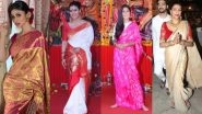 Durga Puja 2019 Fashion: Sushmita Sen, Mouni Roy, Kajol & Other Bollywood Actresses Teach You How To Rock Outings For Pandal Hopping!