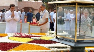Mahatma Gandhi 150th Birth Anniversary: Rahul Gandhi Joins Congress 'Padyatra' in Delhi