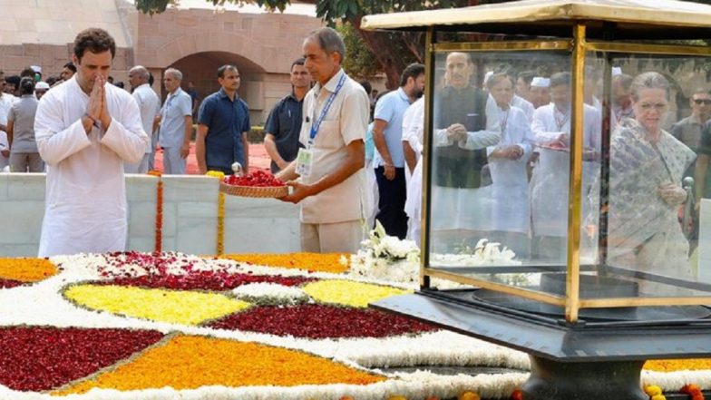 Mahatma Gandhi 150th Birth Anniversary: Rahul Gandhi Joins Congress 'Padyatra' in Delhi