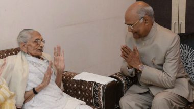 President Ram Nath Kovind Meets PM Narendra Modi's Mother Hiraba in Gujarat