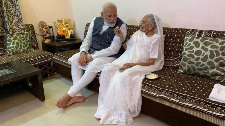 PM Narendra Modi’s Mother Heeraben Modi Takes First Dose of COVID-19 Vaccine