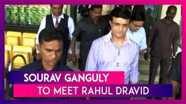 BCCI President Sourav Ganguly Arrives In Bengaluru To Meet NCA Head Rahul Dravid