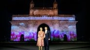 Gateway of India Lit Up with Special Dutch Theme to Welcome King Willem-Alexander and Queen Maxima of Netherlands