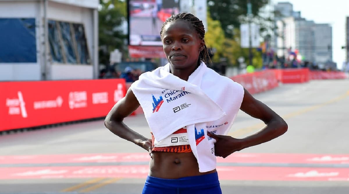 Brigid Kosgei of Kenya Breaks World Record at Chicago Marathon 2019 Brigid Kosgei of Kenya Breaks World Record at Chicago Marathon 2019