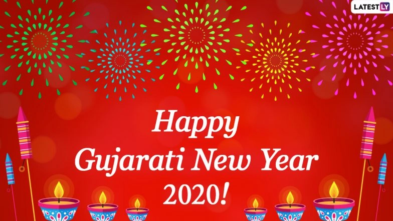 Happy Gujarati New Year 2020 Greetings & Sal Mubarak Wishes: WhatsApp Stickers, Nutan Varshabhinandan Photos, Hike GIF Images, Messages, SMS and Quotes to Send On Start of Vikram Samvat 2077