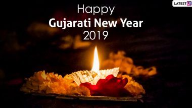 Happy Gujarati New Year 2019 Images & Bestu Varas HD Wallpapers For Free Download Online: Wish Nutan Varshabhinandan With WhatsApp Stickers and Vikram Samvat 2076 Greetings