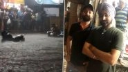 Gurugram Rains: Three Sikh Men Rescue Couple From Car Stuck on Waterlogged Street in Mahipalpur; Social Media Hails the Heroes