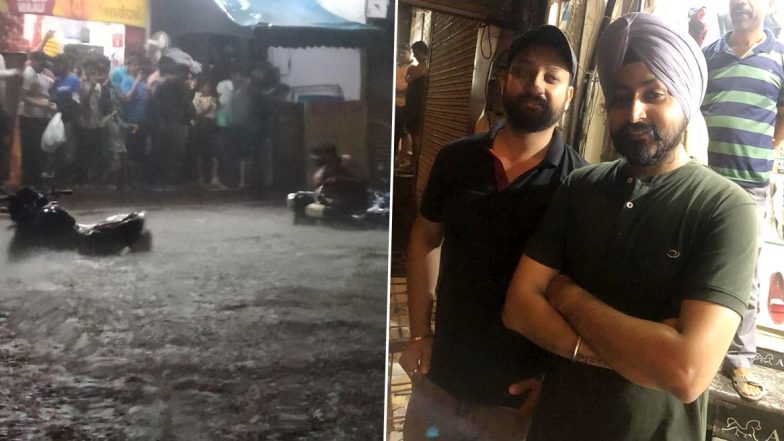 Gurugram Rains: Three Sikh Men Rescue Couple From Car Stuck on Waterlogged Street in Mahipalpur; Social Media Hails the Heroes