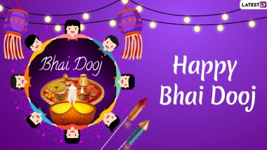 Bhai Dooj 2019 Greetings and Images: WhatsApp Stickers, Bhai Phonta Pics, Bhau Beej Messages, Hike GIF Videos & SMS to Celebrate Last Day of Diwali