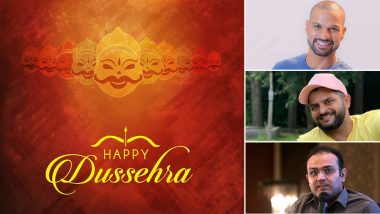 Happy Dussehra 2019: Shikhar Dhawan, Sachin Tendulkar, Suresh Raina Lead Cricket Fraternity in Wishing Fans on Vijayadashmi, View Greetings and GIF Images!