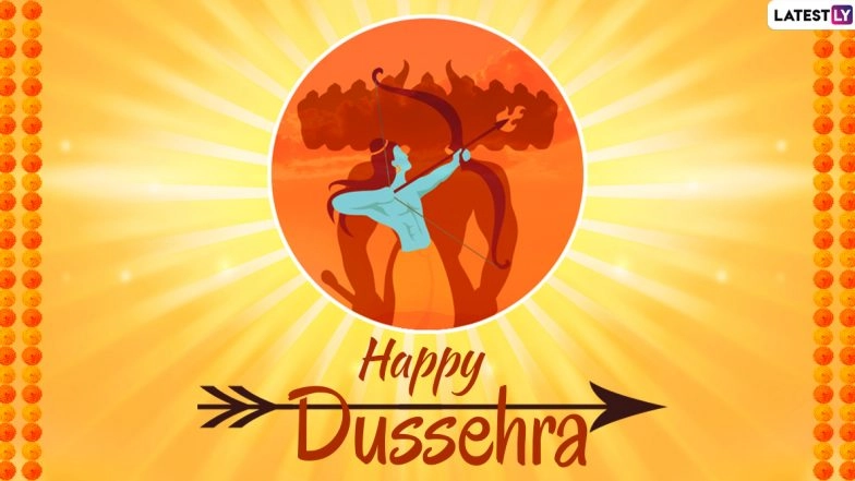 Dussehra 2021 Wishes in Marathi, Greetings and HD Images: Send WhatsApp Stickers, GIFs, Telegram Pics, Facebook Messages and Instagram Photos to Celebrate Vijayadashami