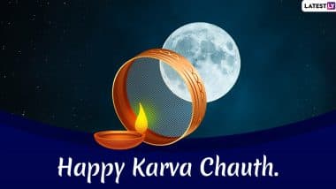 Happy Karwa Chauth 2019 Greetings: WhatsApp Stickers, GIF Images, Romantic Messages, Quotes and SMS to Send Your Partner on Karva Chauth